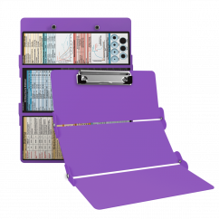 WhiteCoat Clipboard® Trifold - Lilac Critical Care Edition